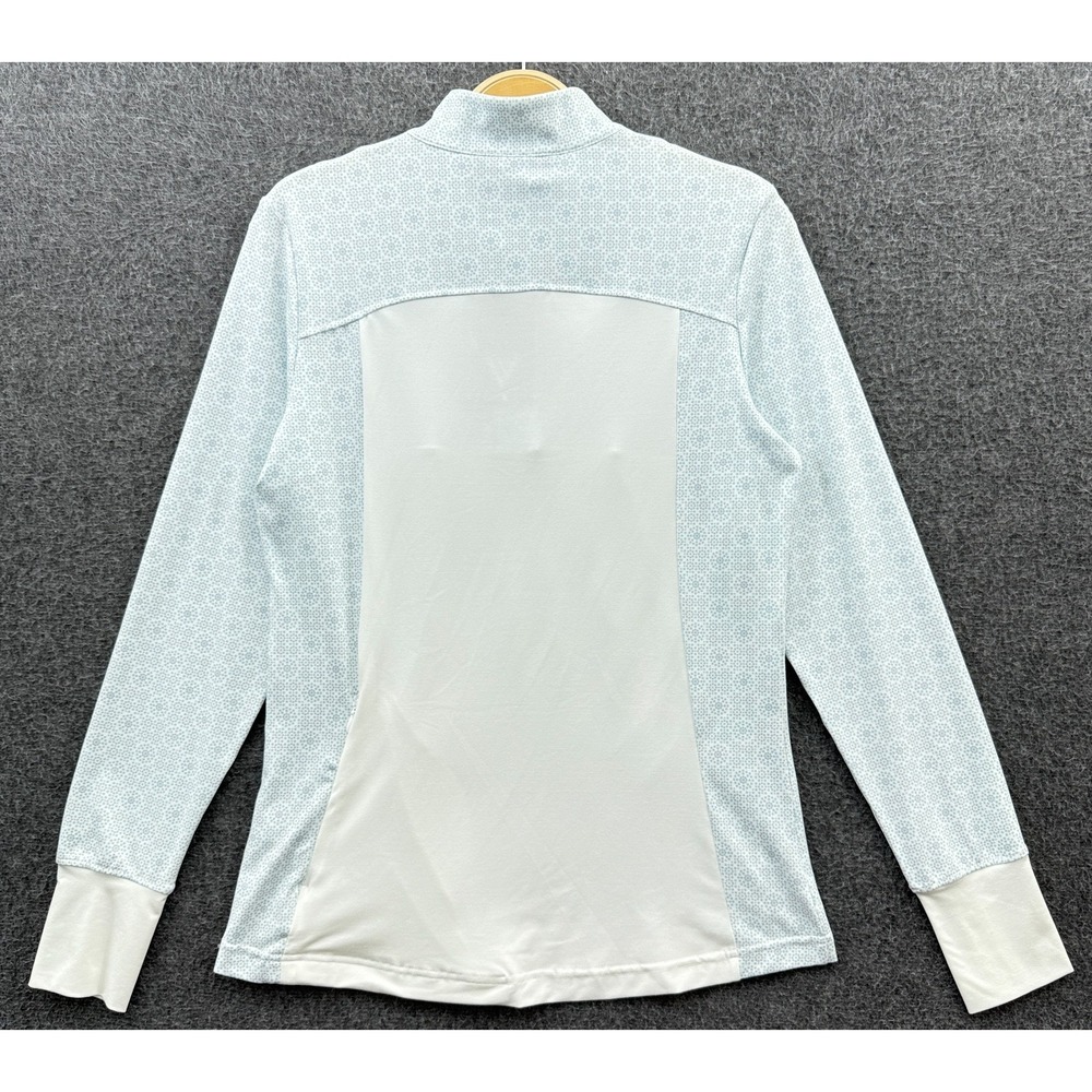 Levelwear Womens Small Blue White Georgian Bay Club 1/4 Zip Golf Pullover JL08L - Picture 4 of 9